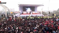 তারেক রহমানের গণসংবর্ধনা কানায় কানায় পূর্ণ পূর্বাচলে মঞ্চ এলাকা